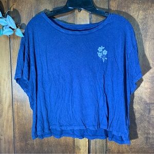 SOLD - Blue Crop Top
